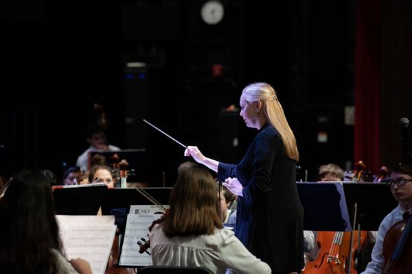 Students performing at the 2023-2024 All County Orchestra Concert